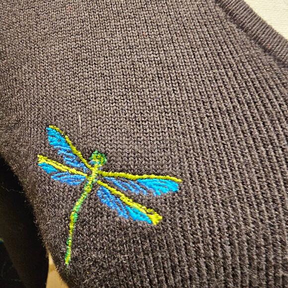 Lily Stanhope Dragonfly Sweater PM Cotton Cottagecore Vintage Whimsical Knit - Picture 10 of 13